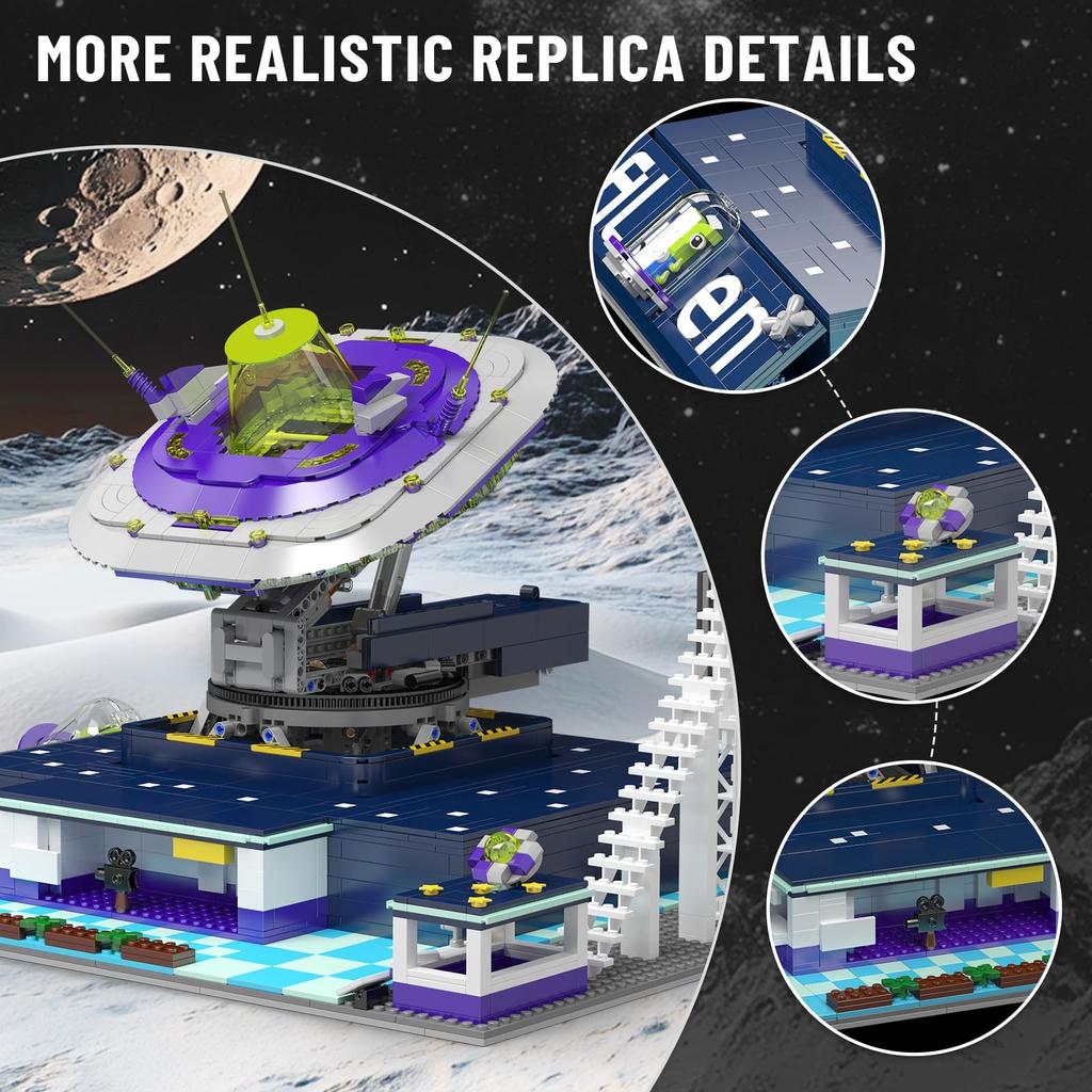 Mould King 11024 Flying Saucer Model Building Block Set, MOC Creative Building Blocks Toys for Kids 14+/Adults (2053+ PCS)