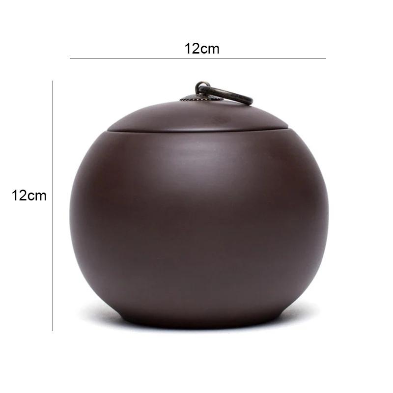

purple clay tea can Ceramic Tea pot Moisture-proof Sealed Storage pot Art Decoration Ceramic tea storage jar sealed candy jar