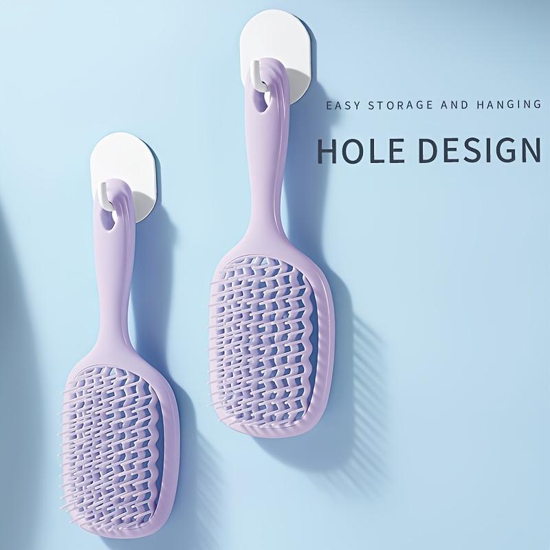 1pc Square Hollow Hair Brush for Men and Women | Wide Tooth Comb for Easy Detangling and Scalp Massage, Vented Detangling Wet Hair Brush,Bouncing Comb