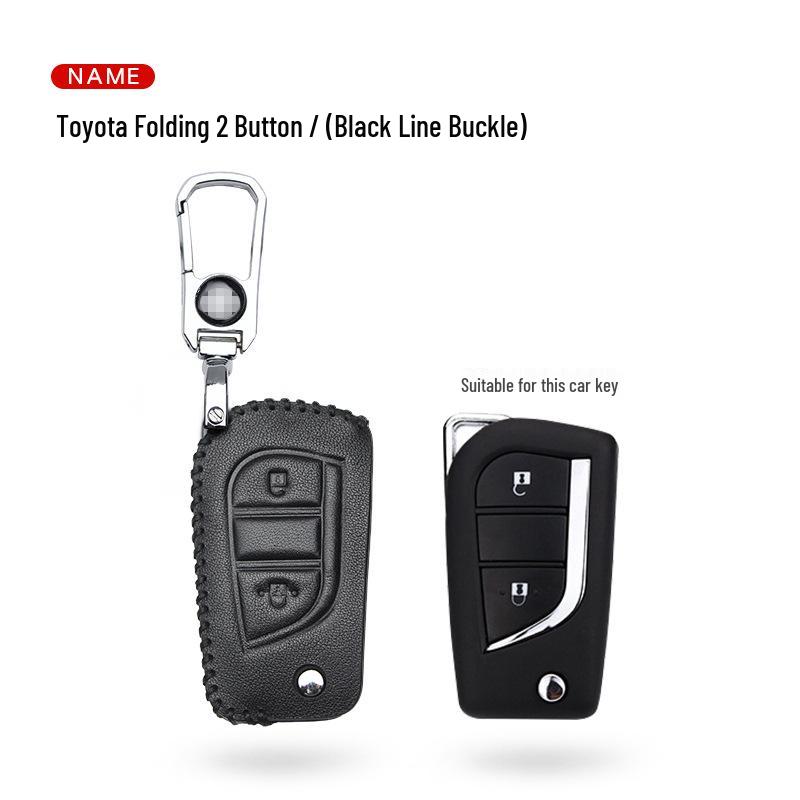 Toyota Genuine Leather Key Case Cover for RAV4, Camry, Corolla, Highlander