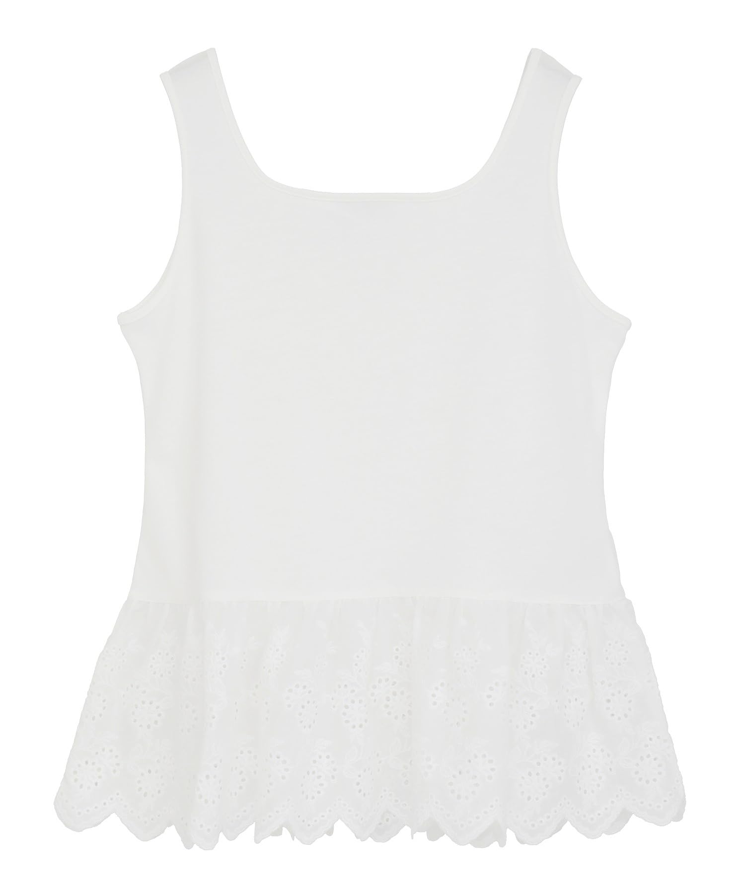 

earth music ecology Cotton Lace Hem Size F & Innerwear, Off-White,