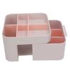 Cosmetic Storage Box Organizer with Drawer Lid Desktop Countertop Makeup Lipstick Brushes Case Holde