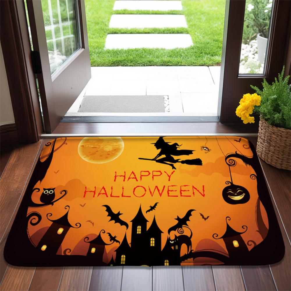1 szt. Halloween Tańczące Szkielety Mata Pod Drzwi Straszna Czaszka Antypoślizgowe Powitalne Dywaniki Wejściowe Mata Podłogowa Kuchenna Do Sypialni Salonu