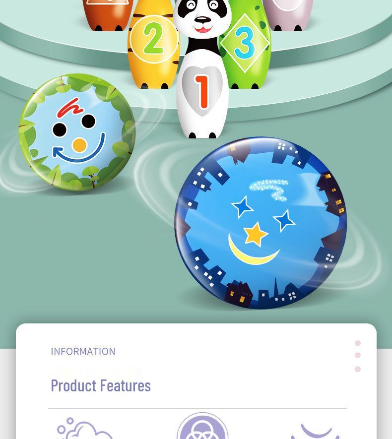 Children's Solid Indoor Bowling Ball - Large, Safe, Parent-Child Sports Toy for Kindergarten Games