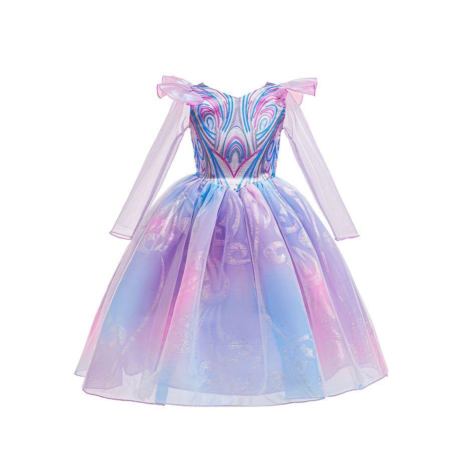 

Girls Fashion: Wicked Witch of The West Cosplay Glinda Dress - Summer Children s Long-Sleeve Tulle Ball Gown Dress Cosplay Costume 100cm