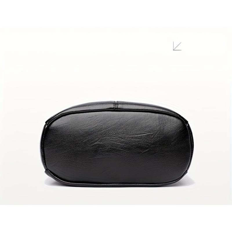 Mini geantă simplă de culoare solidă, geantă din piele PU, geantă de umăr versatilă la modă clasică (9,05"x4,72"x6,69")