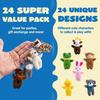 24 Pcs Mini Animal Plush Toys 3 Inch Stuffed Animals Bulk for Kids Birthday Party Favors Gifts Pinata Fillers