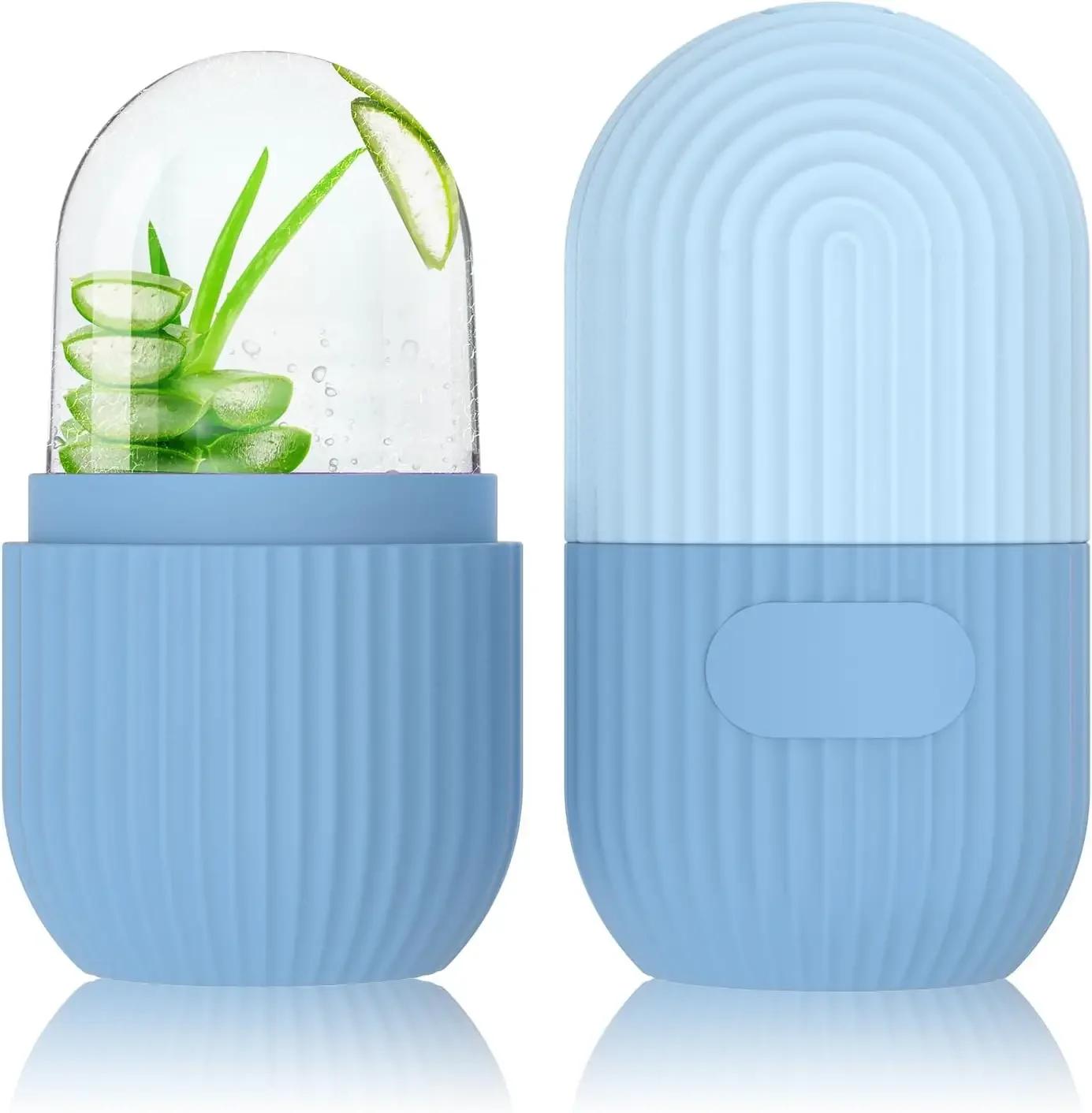 

Beauty Facial Massager Apply Face Ice Tray Puffiness Apply Face Ice Tray Sunburn Scald Post-operation Ice Compress Artifact синій