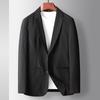 Men's Casual Suit Spring and Summer Ice Silk Elastic Cool Feeling Single West Middle-aged and Young People Light Luxury Business Suit Thin Jacket
