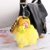 Cars Key Ring Jewelry Gift Sleeping Baby Doll Pompom Keyring Fluffy Plush Doll Plush Keychain