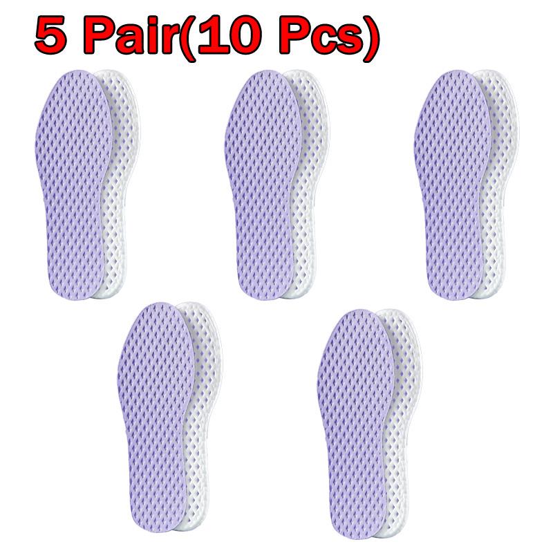 10Pcs Feet Running Sport Insoles Shock Absorption Mesh Breathable Soles Men Summer Cool Shoe Sole Memory Foam Shoe Pads