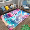 Unicorn and Flamingo Tropical Fantasy Carpet with Rainbow Design Suitable for Use As an Anti-slip for Living Room Bedroom Sofas