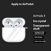 For AirPods 4 Case Bluetooth-compatible Earphone Silicone Case Clear Earbud Protective Cover with Lanyard