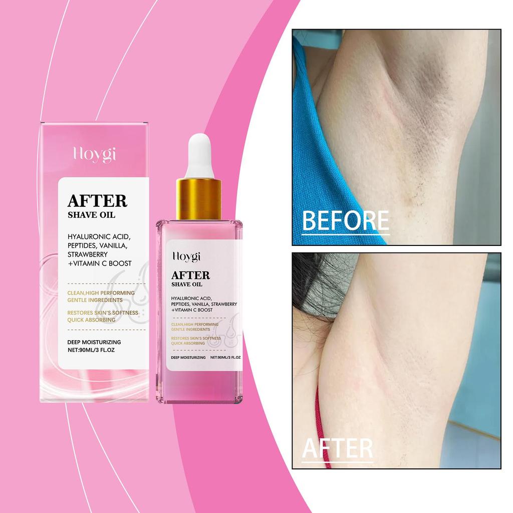 HOYGI Strawberry After Shave Oil Smoothing Soften Skin Gentle Hair Removal Moisturizing Refreshing Non-greasy Soothes Care 90ml