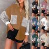 New Autumn Leopard Print Women's Shirt Collared Hole Casual Jacket