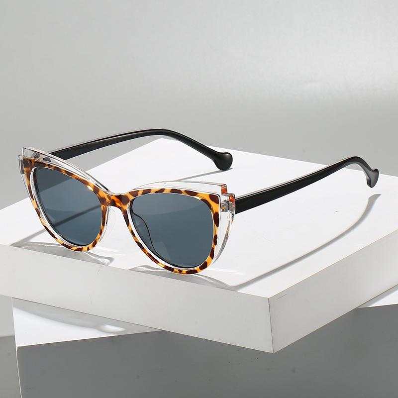 Oversized Cat Eyes Near Sight Sunglasses for Women Blue Light Blocking Myopia Glasses UV Protection Goggle Shades 0 To -4.0