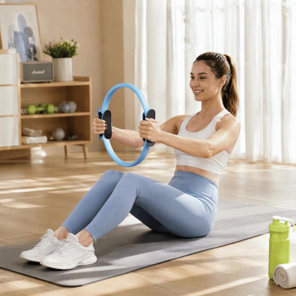 Fiberglass Pilates Ring Durable Fitness Circle Shaping Yoga Ring Pelvic Floor Training
