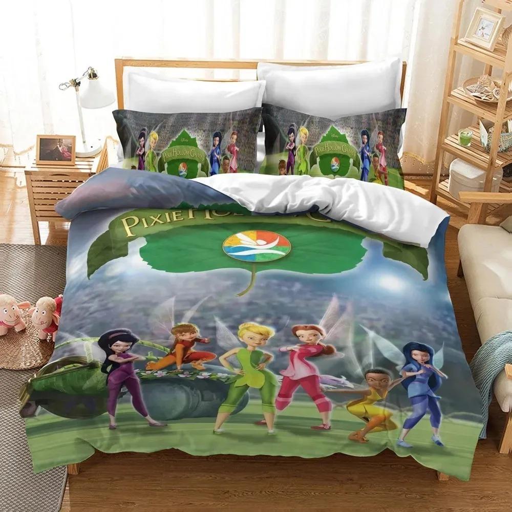 Quilt Set, Tinker Bell Duvet Cover, Pillowcase,  Bedding Set for Boys and Girls, Home Bedroom Duvet Cover 175x220cm