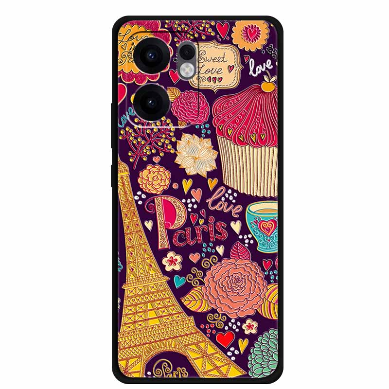 3D Emboss Case For OPPO Reno 13F 14F Case 13 14 F Coque Flowers Silicone Soft Back Cover For OPPO Reno 13 Pro A38 A18 Phone Case