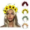 Europäischer und amerikanischer Mode-Haarreif mit kleinen Gänseblümchen und Sonnenblumen, böhmischer ethnischer Stil, Sonnenblumen-Kopfschmuck