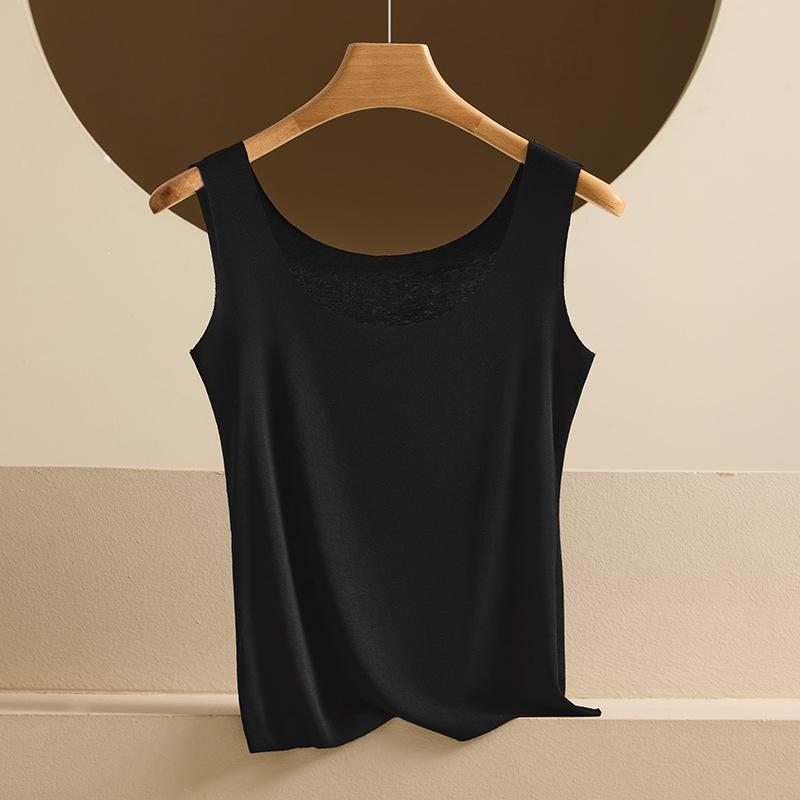 Women's Seamless Knitted Modal Camisole Tank Top - Plus Size Sleeveless Sport Base Layer