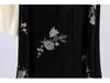 Heavy Industry Embroidery Sequins Velvet Plus-Size Black A-line Winter Skirt