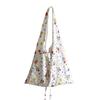 Ins Style Fresh Artistic Flower Bag Thin Cotton Cloth Three-color Small Floral Shoulder Canvas Vest