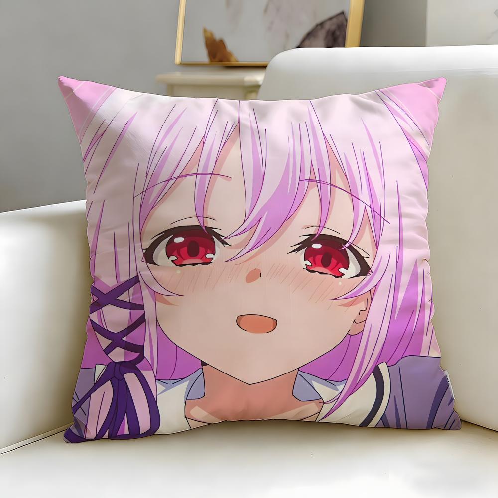 anime Engage Kiss Cushion Cover Soft EasyWash Pillow Case Versatile for Couch Bed Travel and Office