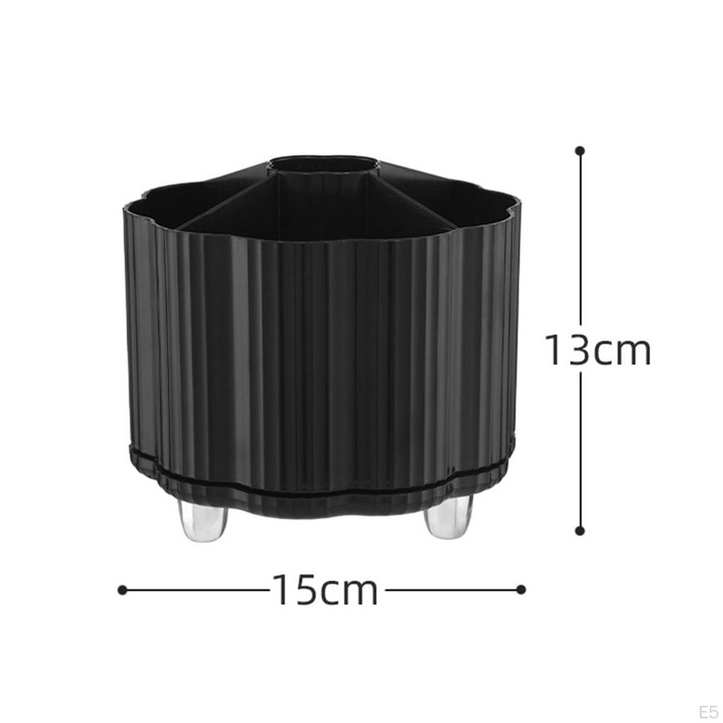 Portaspazzole da Trucco Rotante a 360° Scatola Portaoggetti Organizer Cosmetico per Accessori Camera da Letto