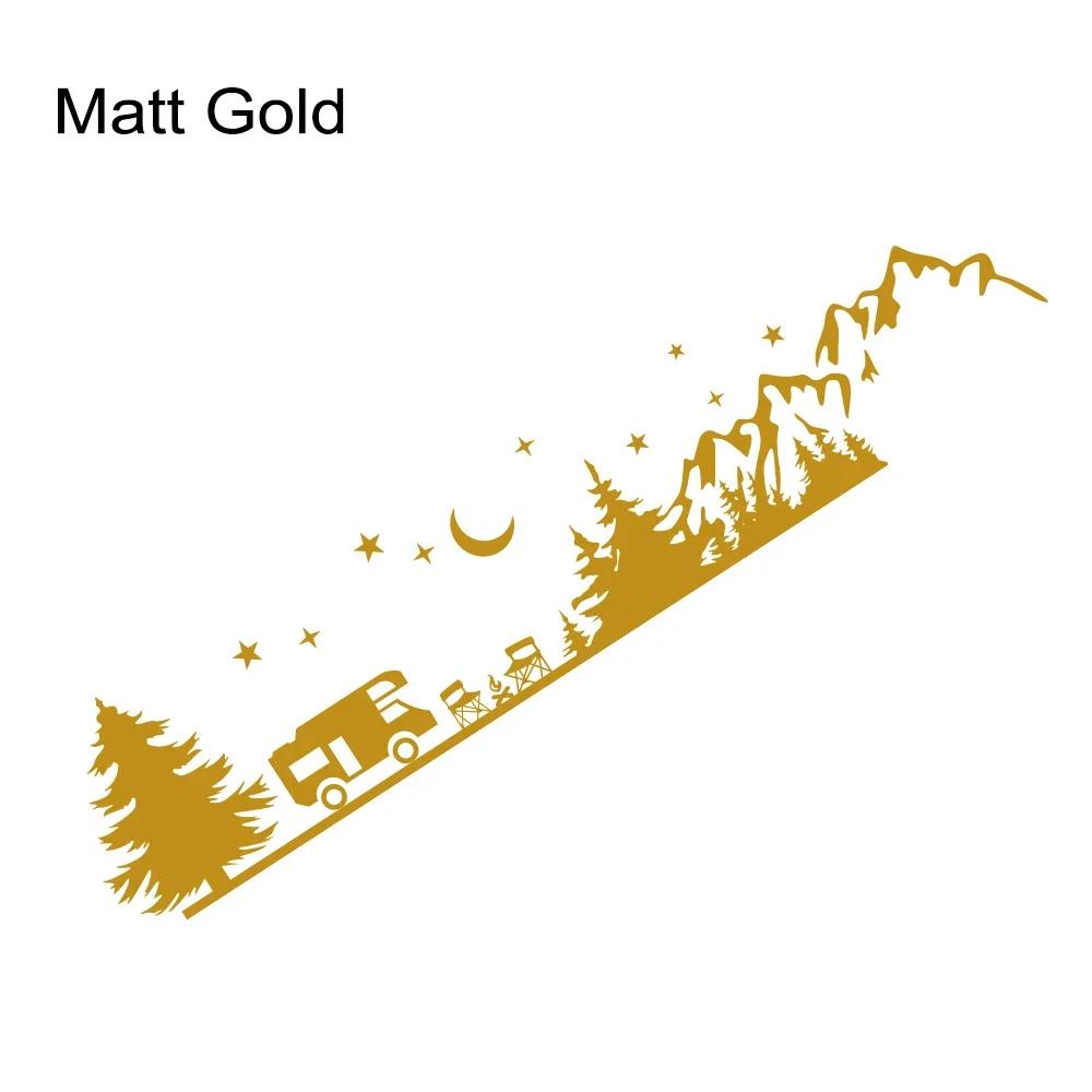 Camping Forest Landscape Mountain Sticker Decoration For Camper Van SUV Motorhome Caravan RV Decor Decal Auto Tuning Accessories