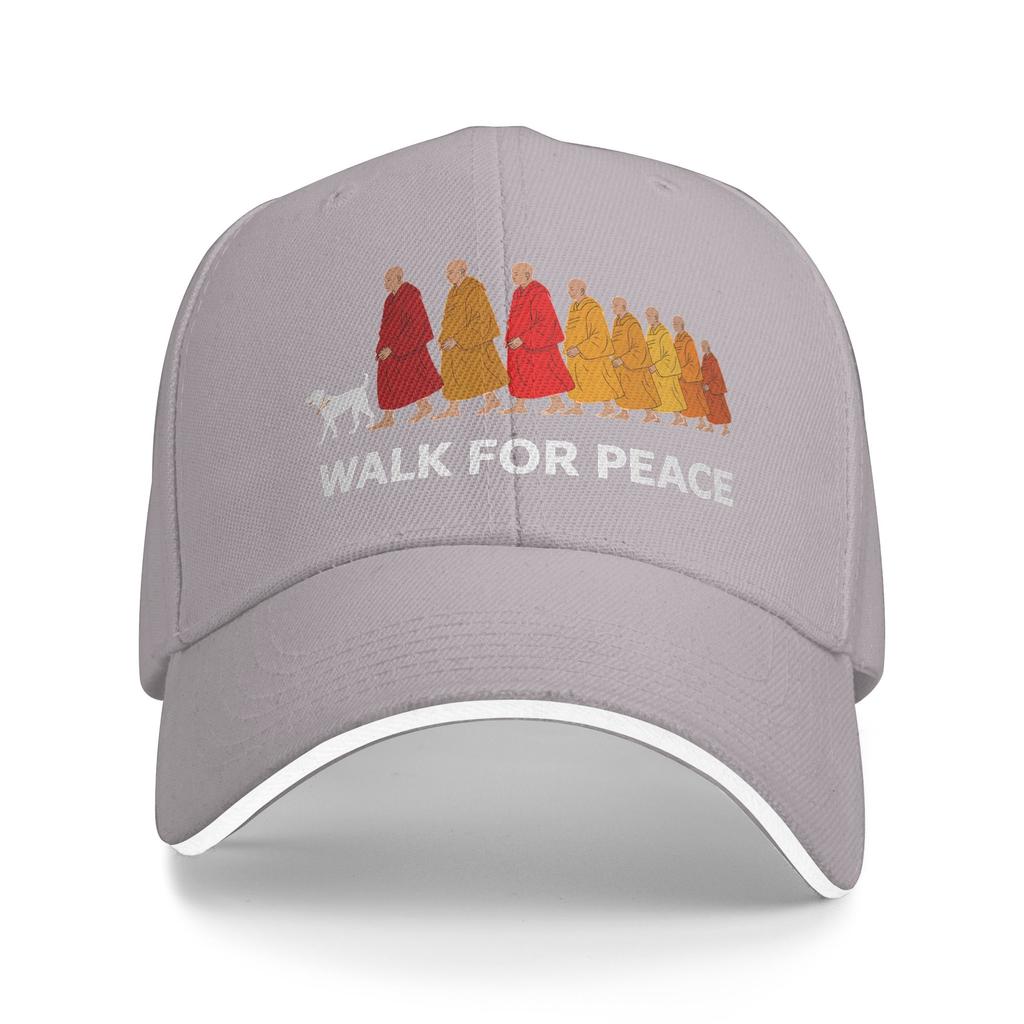 Sommer Freizeit Baseballkappe Retro Walk for Peace Mönche mit Aloka Hund Laufen Hippie Truckerhut Für Männer Mode Baseballkappen