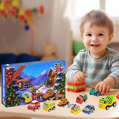 Calendário de Contagem Regressiva para o Natal 2025 Calendário de Contagem Regressiva de 24 Dias Com Carro de Puxar para Criança Modelo de Veículo Pequeno para Meninas Pequenas