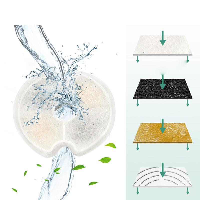 Filtru de cărbune activat de schimb pentru fântână de băut pentru pisici Filtru rotund pentru distribuitor de apă pentru animale de companie