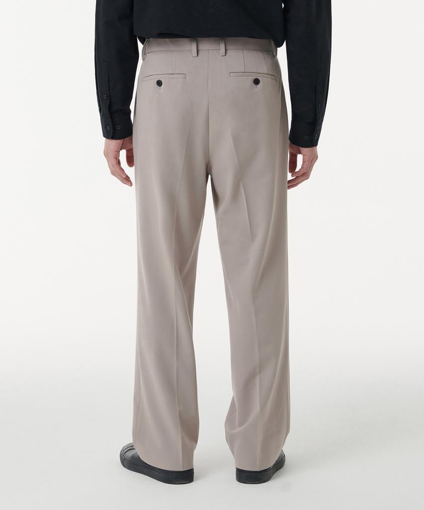 Musinsa Standard Wide Hidden Banding Slacks [Light Beige]