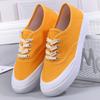 Canvas shoes female student casual baseplate shoes female student lace-up platform shoes