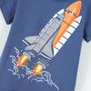 Little maven Children's Clothing Tops Tees Baby Boys 2026 New Summer Cartoon Rockets T Shirts Teenagers  t-shirts
