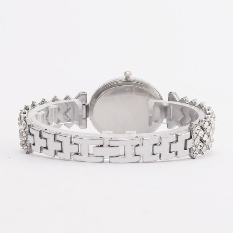 Fashion Ladies Jewelry Watch With Flower Design And Rhinestone Decor For Evening Wear