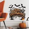 1pc Halloween Happy Wall Sticker Removable PVC Wall Decoration for Bedroom Cartoon Kitchen Party Home Decor