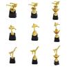 Martial Arts Gold Trophy Awards Plastic Model Winner Award Trophy Toy  for Team Competition