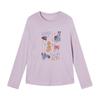 Xiangying Women's Puppy Print Long Sleeve T-Shirt