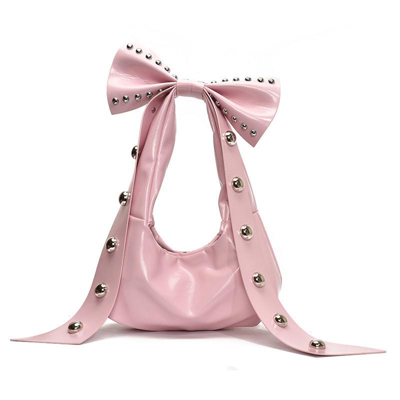 Pu Leather Shoulder Bag With Rivet Studs For Daily Casual Wear