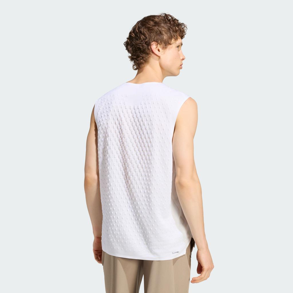 adidas Tank Tops Men's White Crew Neck Moderate Other