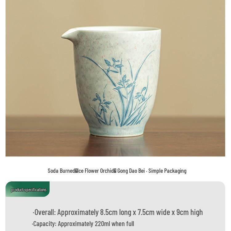 

Episode 2: Burn Ice Pose Ceramic Gongdao Cup Set - Luxury Snow Orchid Anti-scalding Gongfu Tea Set