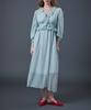 Sitipabjeu [Cp] Rough Shirring Lovely Maxi Long Dress [Blue]