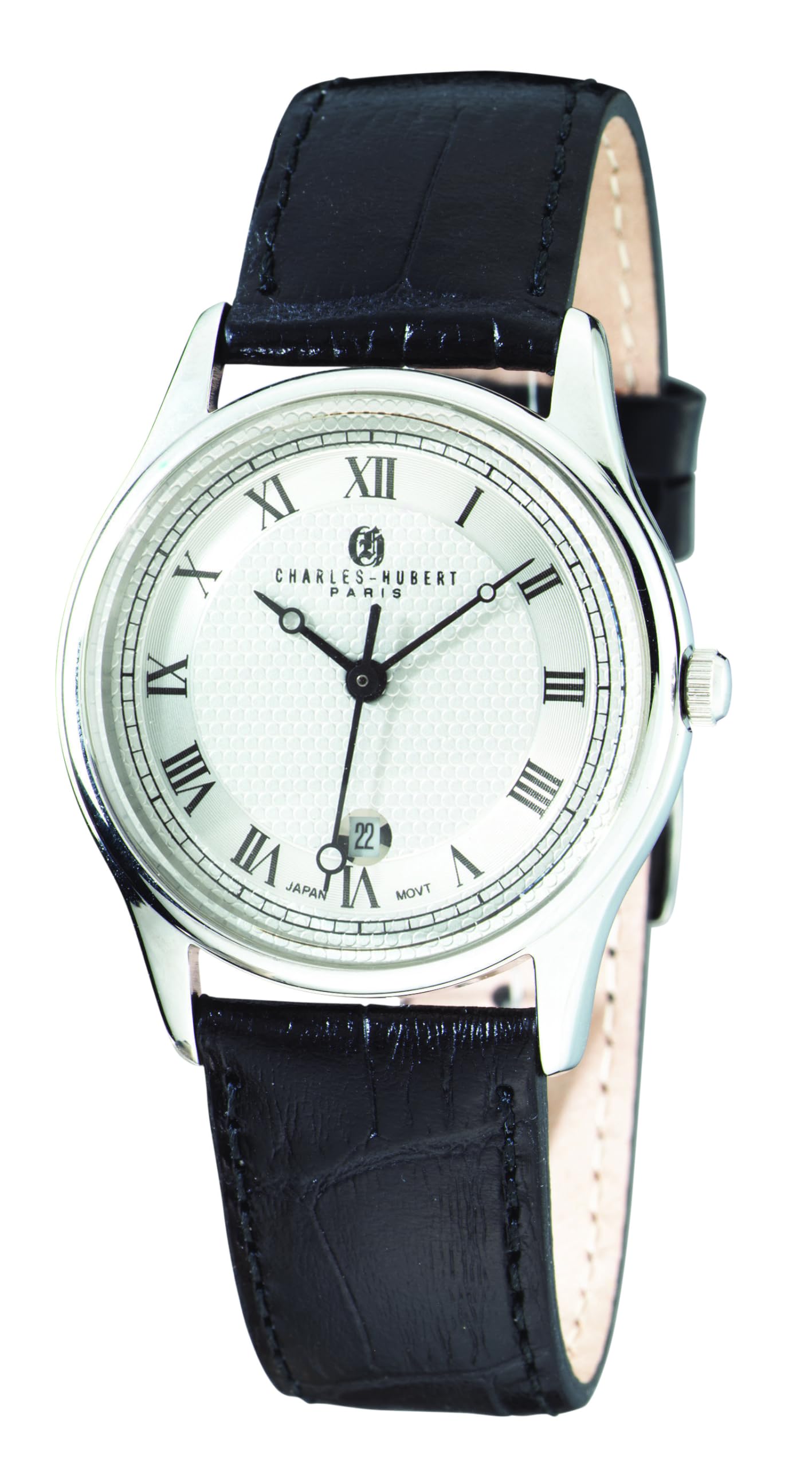Мужские часы Charles Hubert, Paris, 3 стрелки, дата, 3814-WW, черные