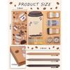 Coffee Themed Gifts for Coffee Lovers, Coffce Sticky Notes Pads with 3 Ballpoint Pens, Self-Stick Notes Pads Animal Divider Tabs Bundle Writing Memo