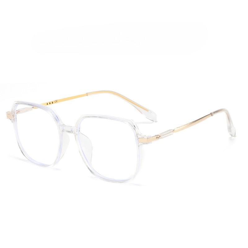 

Модные очки для близорукости с большой оправой для мужчин и женщин, блокирующие синий свет, защищающие от перенапряжения глаз, с линзами высокой четкости по рецепту -1.25-2.25 0.00