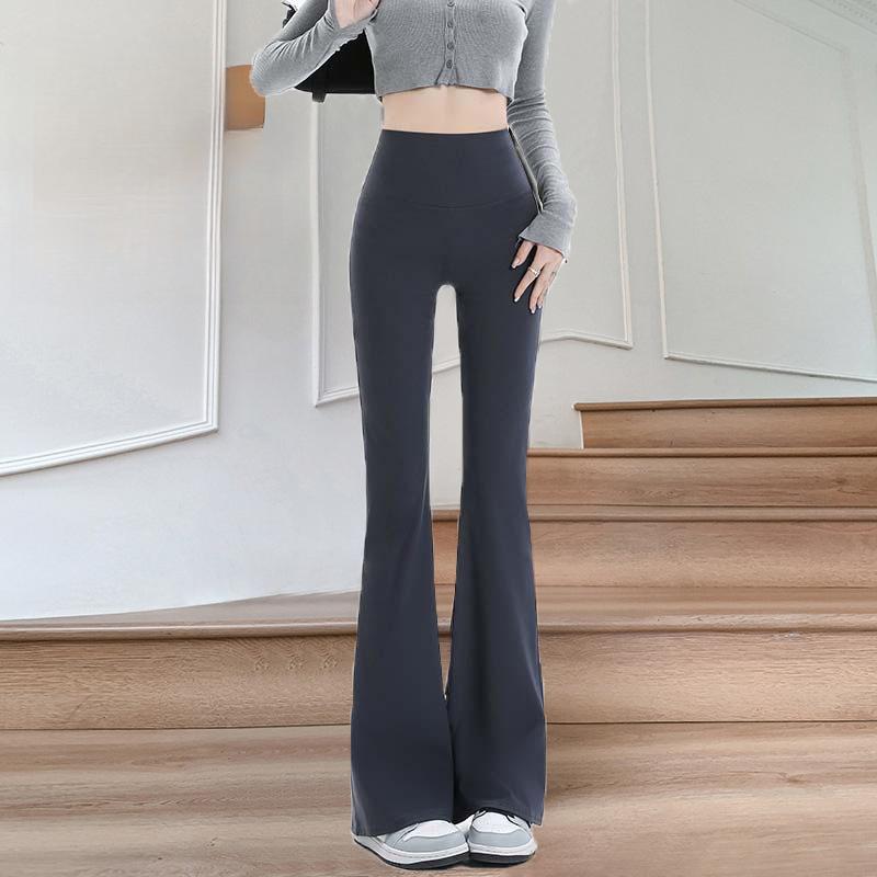 Women Micro Flared Shark Pants Leggings Slim Yoga Pants Women High Waist Wide Leg Pants Gym Sports Flared Pants Dance Trousers