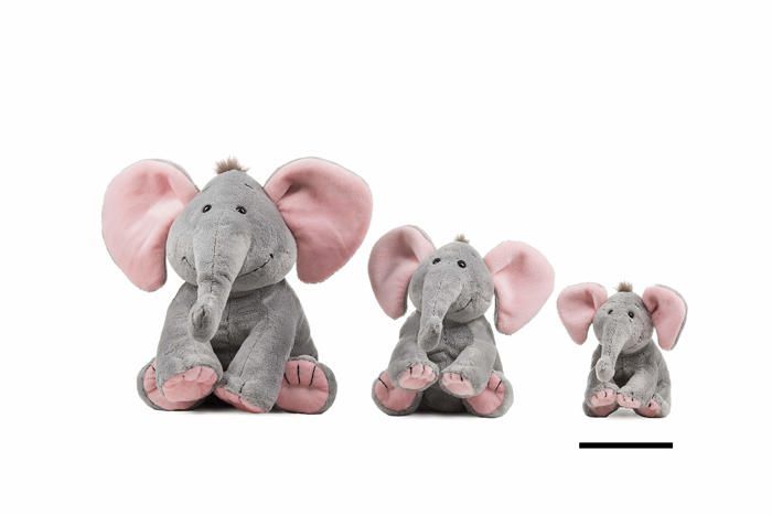 Peluche - BabySugar - 5190 - Élégant Éléphant Rose - Taille XS 13 Cm - Lavable En Machine