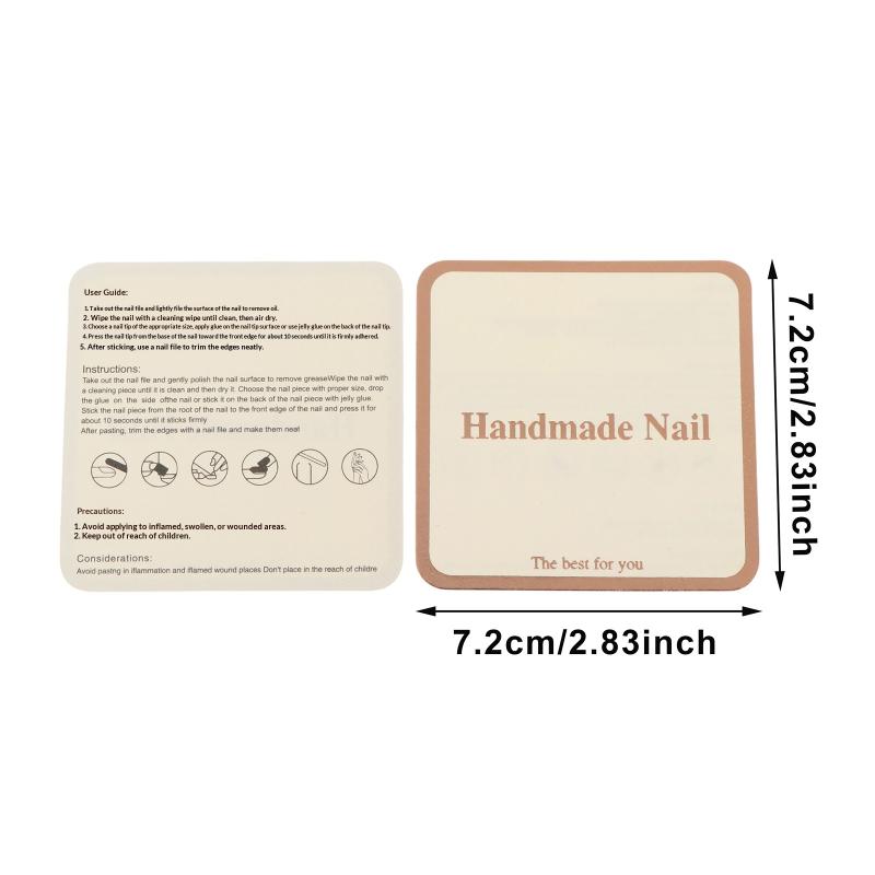 10 Sheets Press-On Nail Packaging Cards False Nail Design Swatch Display Handmade Manicure Sample Show Card For Salon